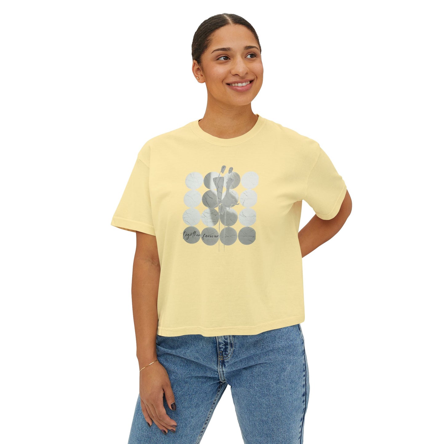 Women's Boxy Tee - Together Forever Graphic Shirt