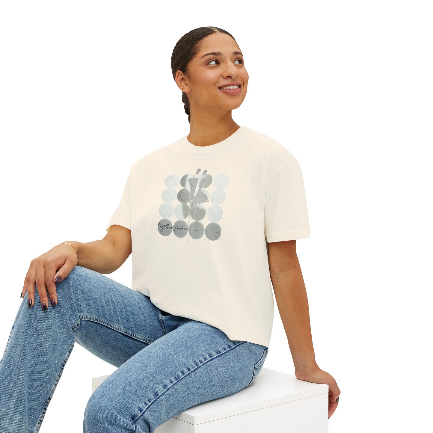 Women's Boxy Tee - Together Forever Graphic Shirt