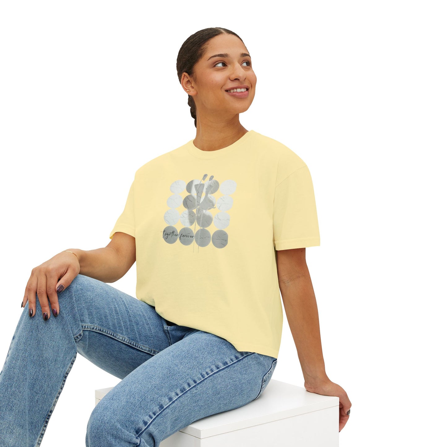 Women's Boxy Tee - Together Forever Graphic Shirt