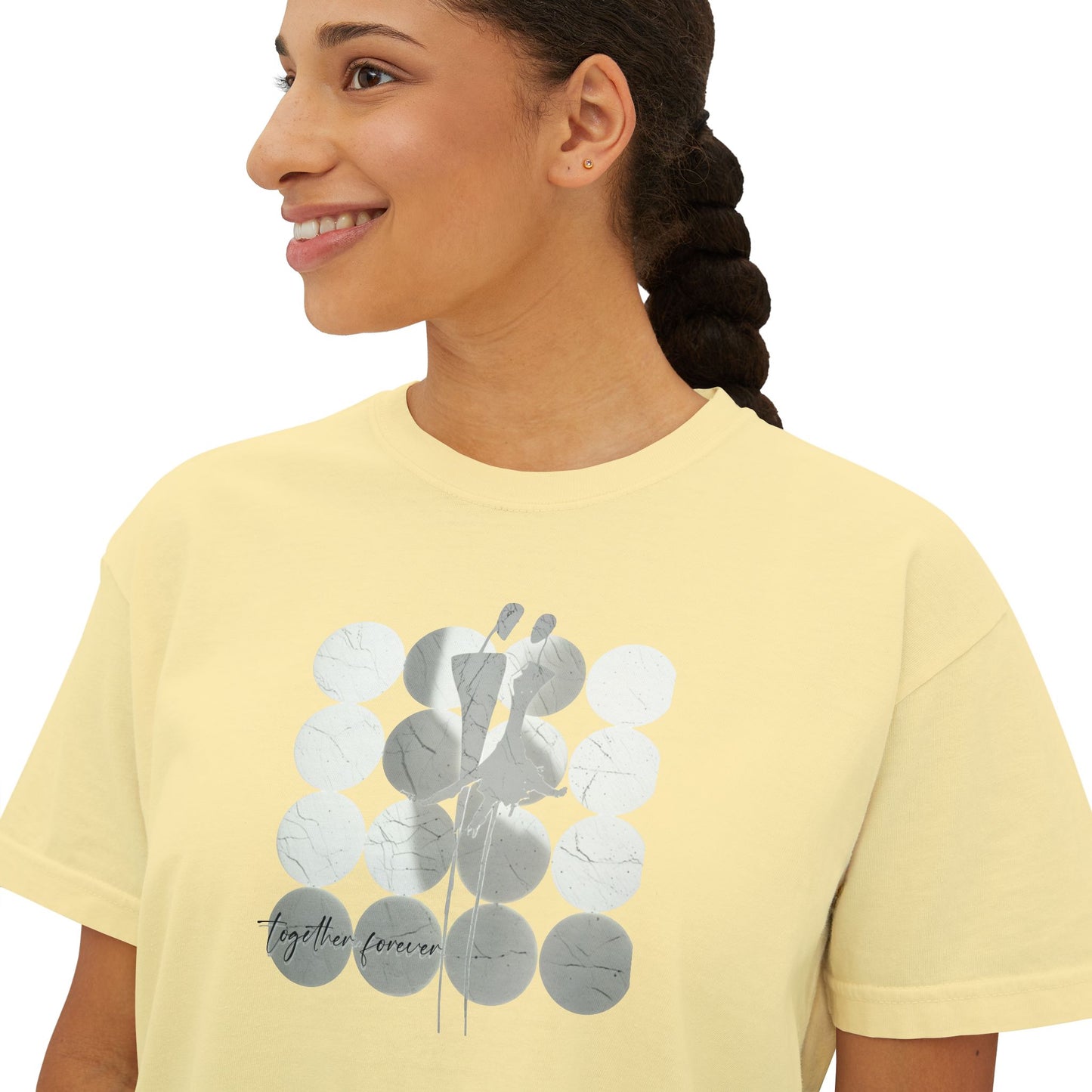 Women's Boxy Tee - Together Forever Graphic Shirt