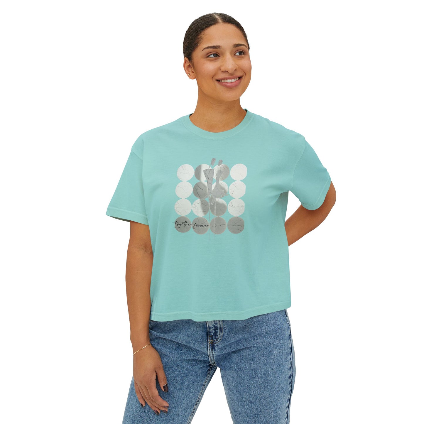 Women's Boxy Tee - Together Forever Graphic Shirt