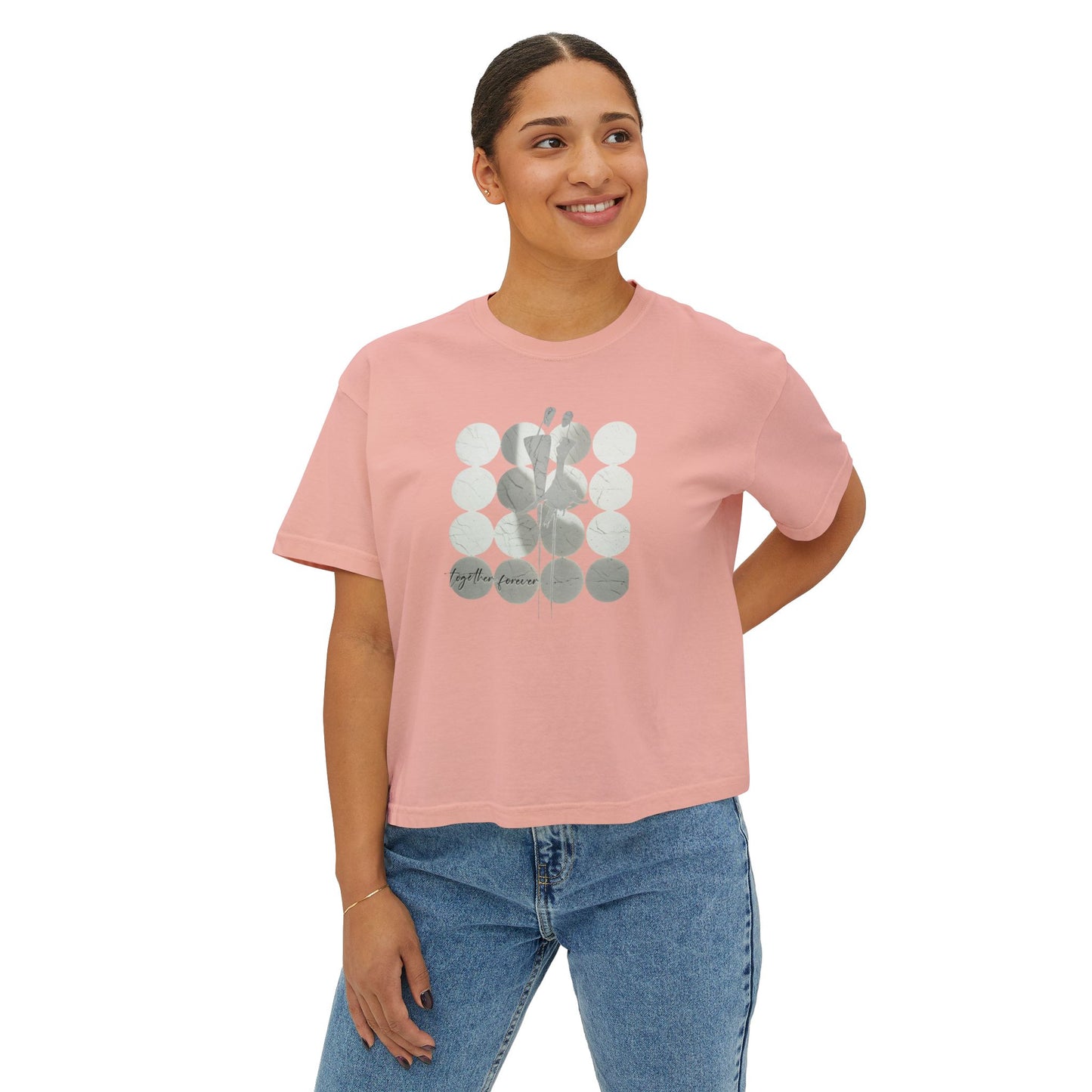 Women's Boxy Tee - Together Forever Graphic Shirt