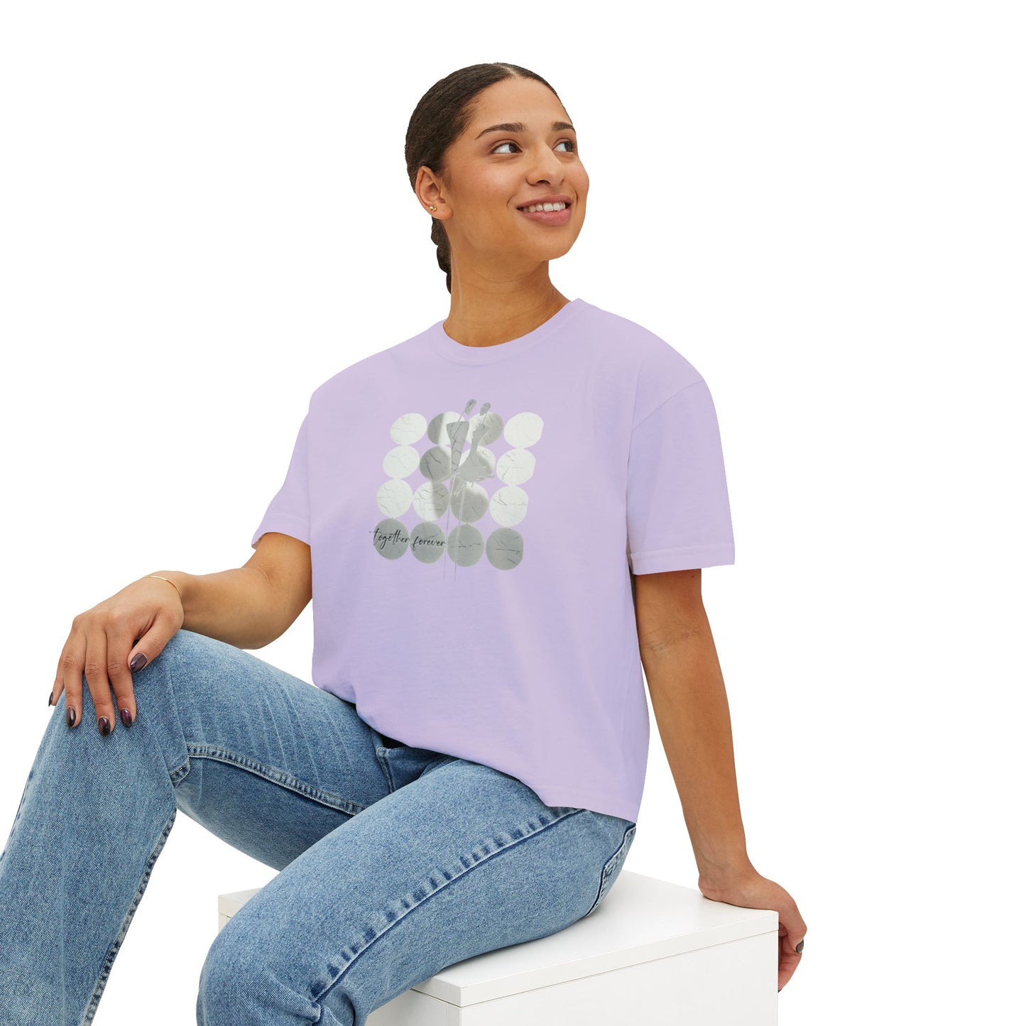 Women's Boxy Tee - Together Forever Graphic Shirt
