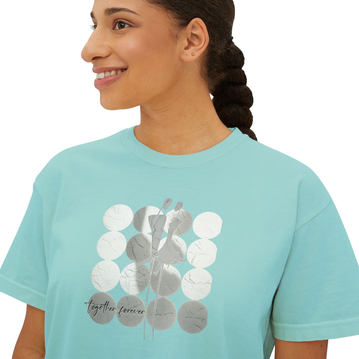 Women's Boxy Tee - Together Forever Graphic Shirt