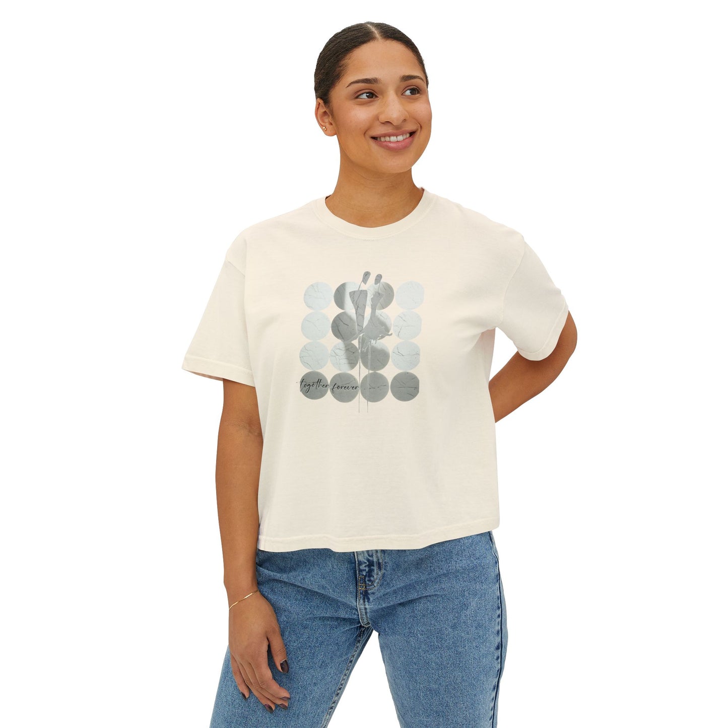 Women's Boxy Tee - Together Forever Graphic Shirt