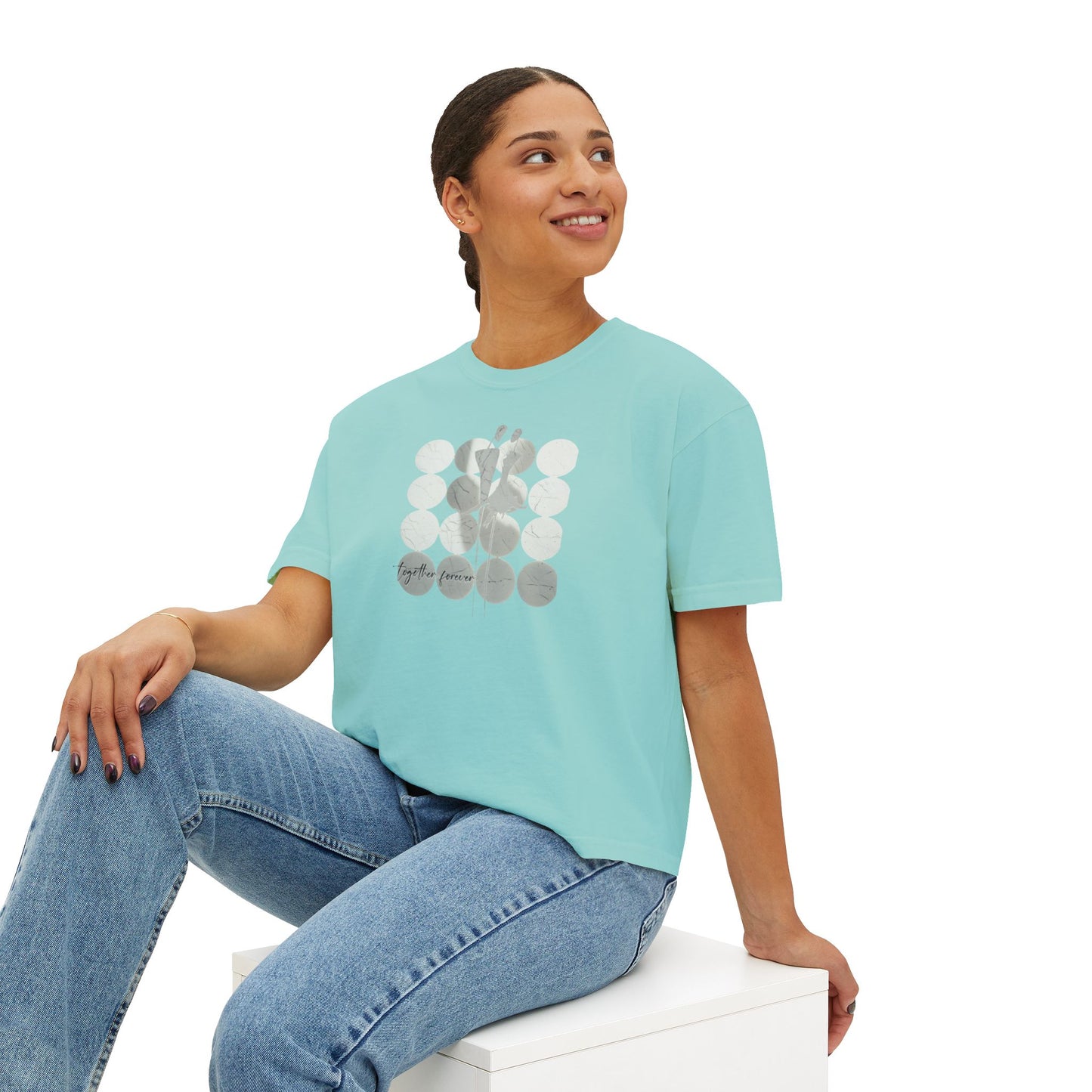 Women's Boxy Tee - Together Forever Graphic Shirt