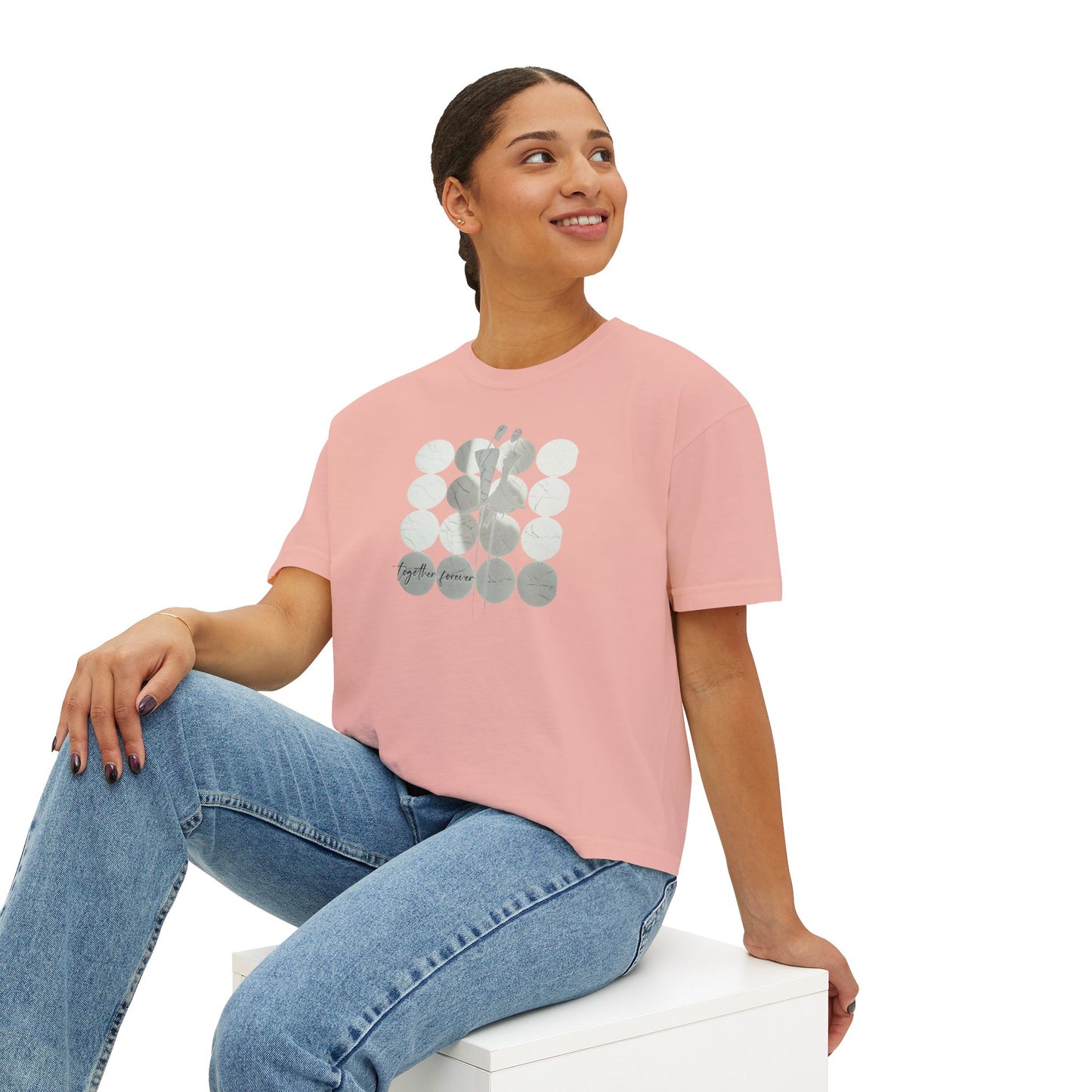 Women's Boxy Tee - Together Forever Graphic Shirt